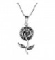 Charming Sunflower Sterling Pendant Necklace in Women's Pendants