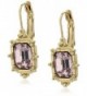 1928 Jewelry Faceted Square Drop Earrings - Light Purple - CJ128X3R48D