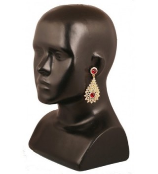 Touchstone Bollywood Rhinestone designer earrings