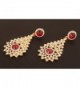 Touchstone Bollywood Rhinestone designer earrings in Women's Drop & Dangle Earrings