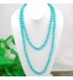 Stunning! Blue Turquoise Hand Knot Long Necklace 60" N16121411d - CH17YEDE46Z