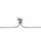 Zirconia Silvertone Adjustable Drawstring Bracelet