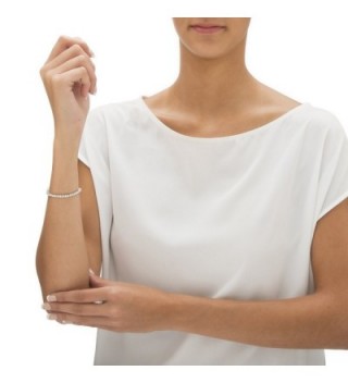 Zirconia Silvertone Adjustable Drawstring Bracelet in Women's Link Bracelets