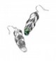 Antiqued Feather Earrings Abalone Teardrop