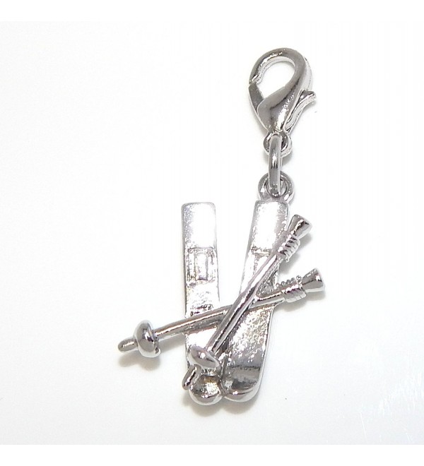 Pro Jewelry Dangling "Poles & Skis" Clip-on Bead for Charm Bracelet 27529 - CP11OWP5DVH