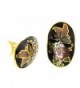 Vintage Genuine Cloisonne Gold-tone "CLIP-ON" Earrings - CZ11L2OMXNR