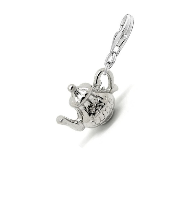 Clip on Tea Pot "Tea Time" Charm for European Jewelry with Lobster Clasp - CB11I7BUS71