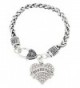 Diabetic Bracelet Crystal Adorned Heart Pendant Diabetic Bracelet for Type-I or Type-II Diabetics - CR12N3EEHF0