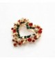 Brooch Vintage Crystal Wreath Holiday