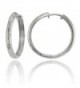 Sterling Silver Diamond-Cut Hinged Huggie Hoop Earrings- 2 Sizes - 20mm-silver - CS1846MK7C7
