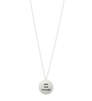 You Enough Silver Disc Necklace