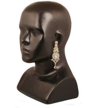 Touchstone Bollywood Rhinestone designer earrings