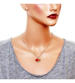 DianaL Boutique Enameled Goldfish Necklace in Women's Pendants