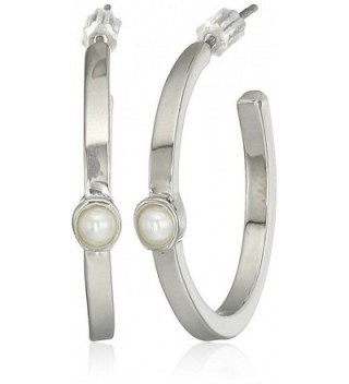 Vera Bradley Sleek Hoop Earrings in Silver Tone - CK12NGGC1JR