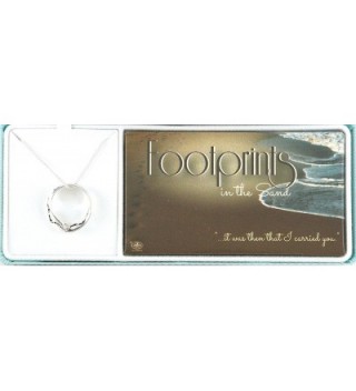 Footprints Engraved Mobius Pendant Necklace in Women's Pendants