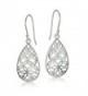 Sterling Silver Filigree Teardrop Earrings