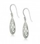 Sterling Silver Filigree Teardrop Earrings in Women's Drop & Dangle Earrings
