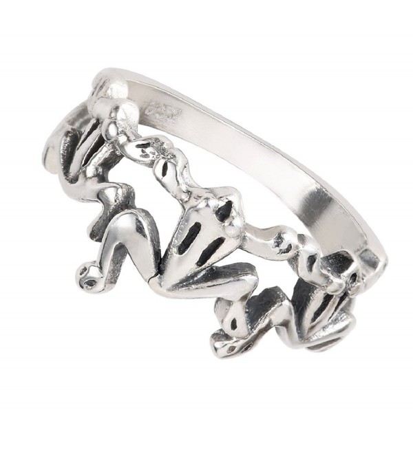 Sterling Silver Three Little Frogs Ring (Sizes 2-15) - CG11IGJDKV5