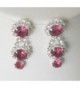 Stunning Raspberry Necklace Rhinestone Bling