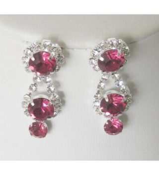 Stunning Raspberry Necklace Rhinestone Bling