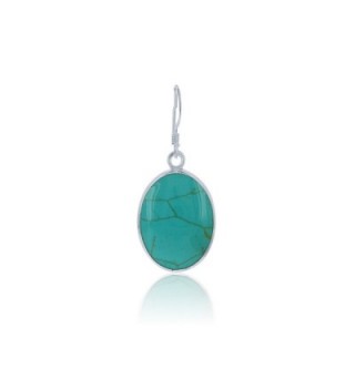 Sterling Silver Natural Turquoise Earrings in Women's Drop & Dangle Earrings