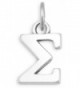 Sterling Silver Charms- 1/2 inch tall- Greek Letters - Sigma - CS1822O958X
