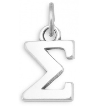 Sterling Silver Charms- 1/2 inch tall- Greek Letters - Sigma - CS1822O958X