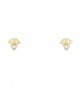 14k Yellow Gold Monkey Stud Earrings with Screw BackBasekt - C5118X69VRX