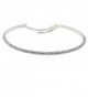 Rhinestone Choker 1 3 4 5 Row Silver by iShine - Women's Crystal Necklace Diamond Collar with 5" Extender - CZ17YSE5ZIL