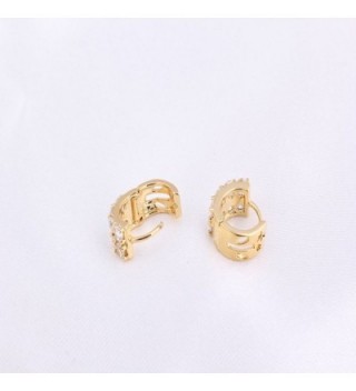 YAZILIND Plated Hollow Zirconia Earrings in Women's Hoop Earrings