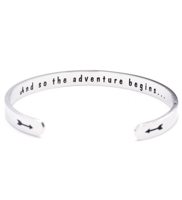 And So the Adventure Begins Cuff Bracelet Graduation Gift - Class of 2017 2018 Gift - Cuff - CF186724D78