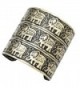 Q&Q Fashion Egypt African Embossed Vintage Elephant OM Hindu Ganesha Bracelet Bangle Cuff - C817YUXH7OX