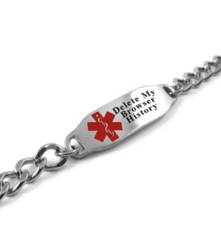 MyIDDr - Customizable Delete My Browser History Bracelet- LOL Gift- Geeky Gadget - RED - CH11RFYKS8Z