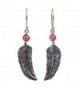NOVICA Animal Themed Garnet .925 Sterling Silver Earrings- 'Light as a Feather' - CQ111ZH5F63