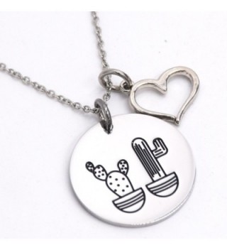 Cactus Necklace Together Stainless Necklaces in Women's Pendants