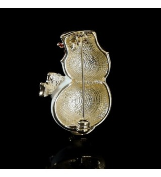 LY8 Christmas Brooch Crystal Snowman in Women's Brooches & Pins