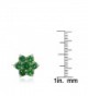 Sterling Silver Created Emerald Earrings in Women's Stud Earrings