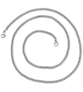 2mm Stainless Steel Rolo Chain Necklace available in 16- 18- 20 and 22 inch length - CV11745URLD