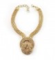 Egyptian Style Gold Tone Choker Necklace - C1113I6MG5H