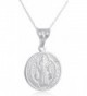 JOTW 925 Silver Saint Benedict Reversable Medal Pendant with 18 Inch Link Necklace - CN122QUKNUZ