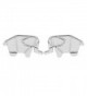Elephant Stud Earrings: Gift Ready- Packaged in Black Pouch - Boho Chic Accessories - Silver - C1189X50TO9