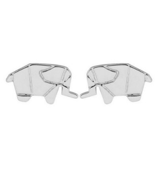 Elephant Stud Earrings: Gift Ready- Packaged in Black Pouch - Boho Chic Accessories - Silver - C1189X50TO9