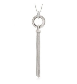 Cyntan Adjustable Long Chain Tassel Necklace Pendant For Women Girls - Style 1 - CQ189WT4N6A