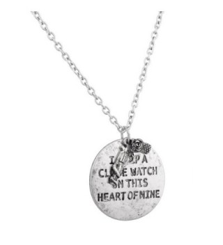 Lux Accessories I Keep A Close Watch On This Heart Of Mine Gun Rose Flower Inspiration Necklace. - CQ11V1OL6NV