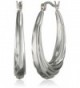Sterling Silver Lightweight Twist Hoop Earrings - CT11LOVIZVR