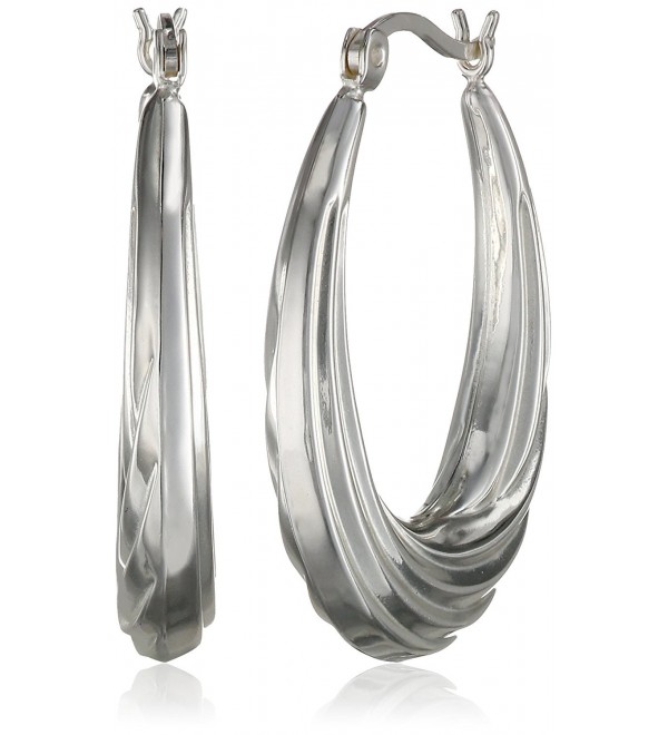 Sterling Silver Lightweight Twist Hoop Earrings - CT11LOVIZVR