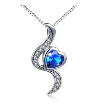 S925 Sterling Silver Love Heart Pendant Necklace for Women 18" - CN184S8T2ZX