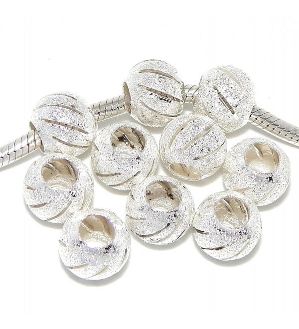 Pro Jewelry Ten (10) Spacer Beads for Snake Chain Charm Bracelets - CS11M93RIQR