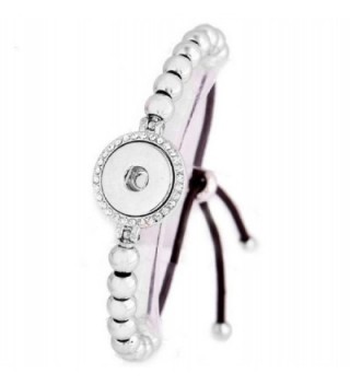 Interchangeable Snap Jewelry Adjustable Slider Ball Bracelet - Rhinestone Halo by My Gifts - CR182SZ6G4I