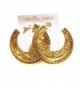 Egyptian Hoop Earrings Gold Medallion
